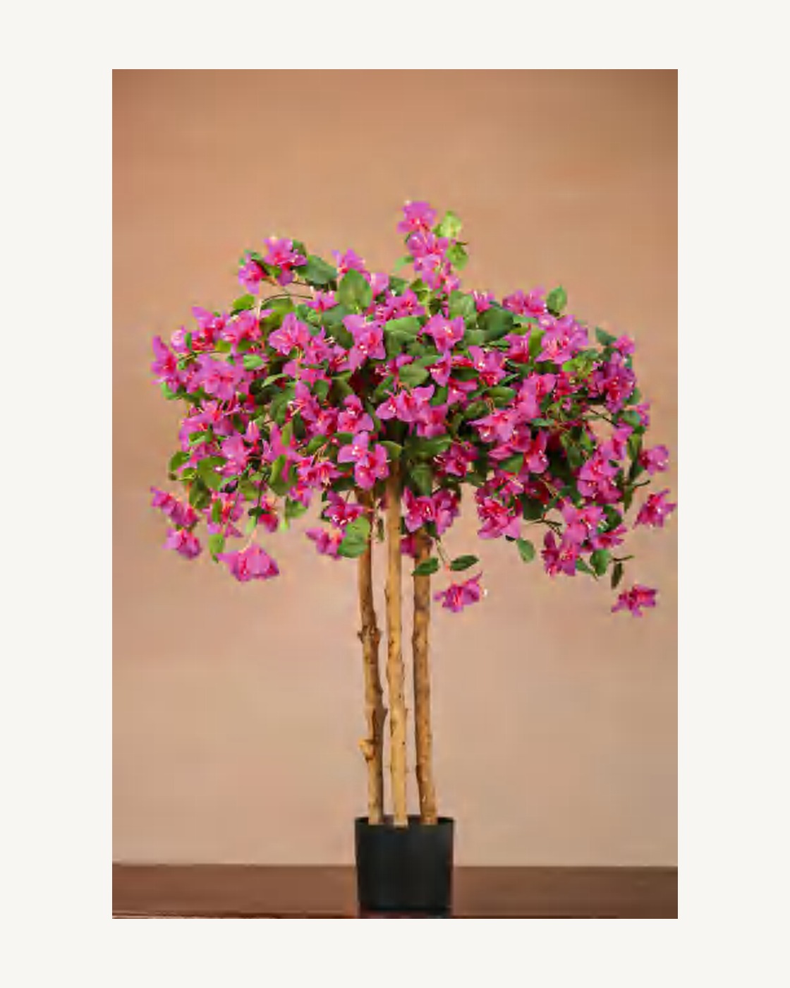 Capri Artificial Bougainvillea Tree, full product studio view in the included nursery pot