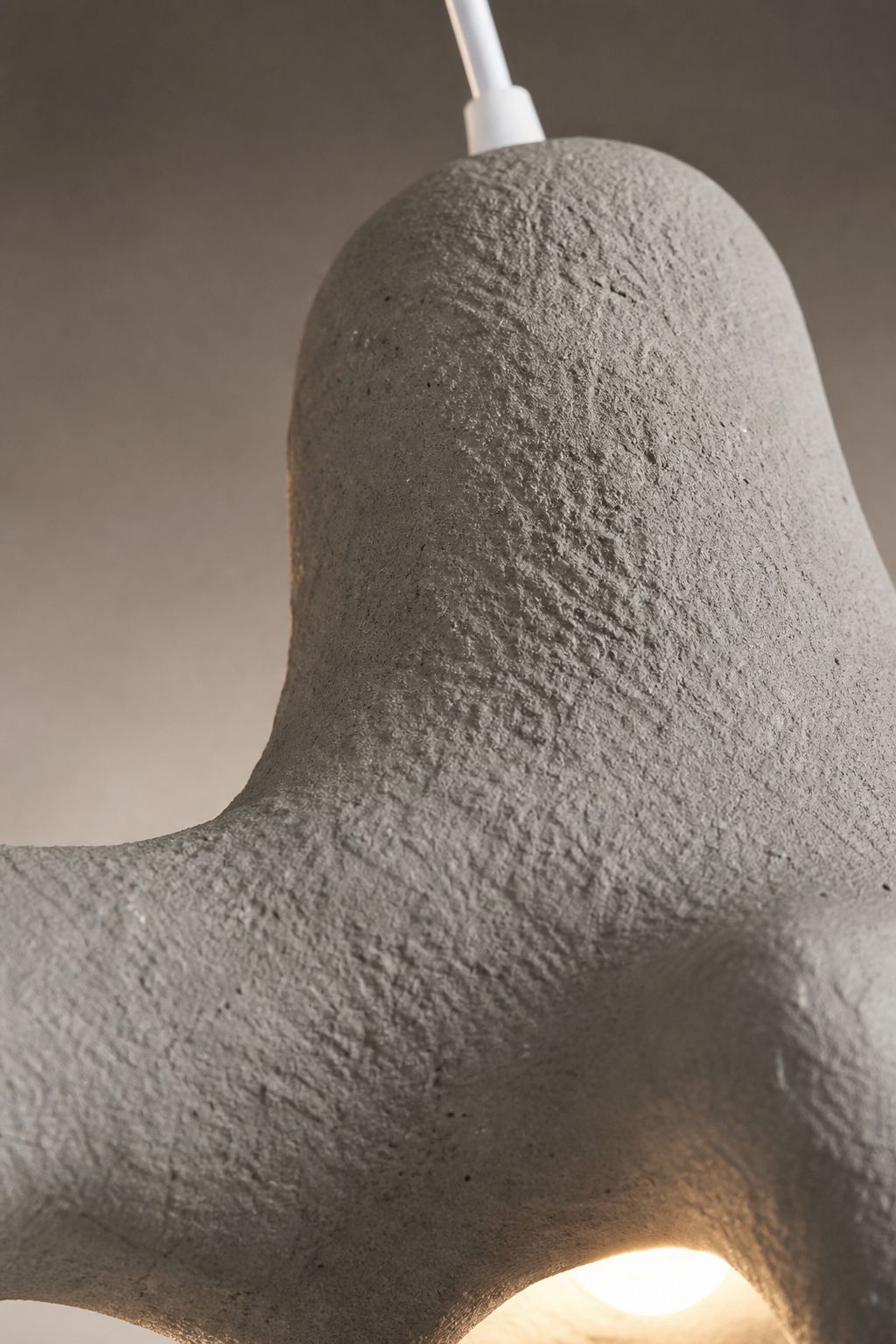 Maison Moya - Cloche Jumelle Twin Bell Sculptural Pendant - closeup surface