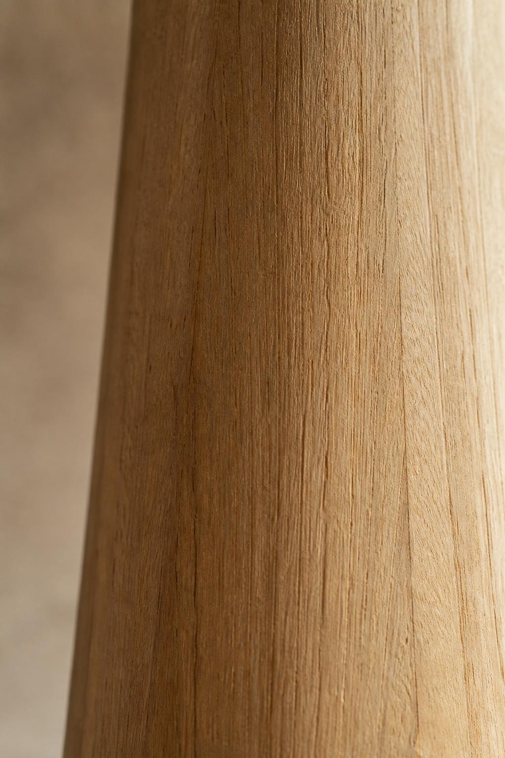 Maison Moya - Cône Bois Japandi Cone Floor Lamp - closeup surface