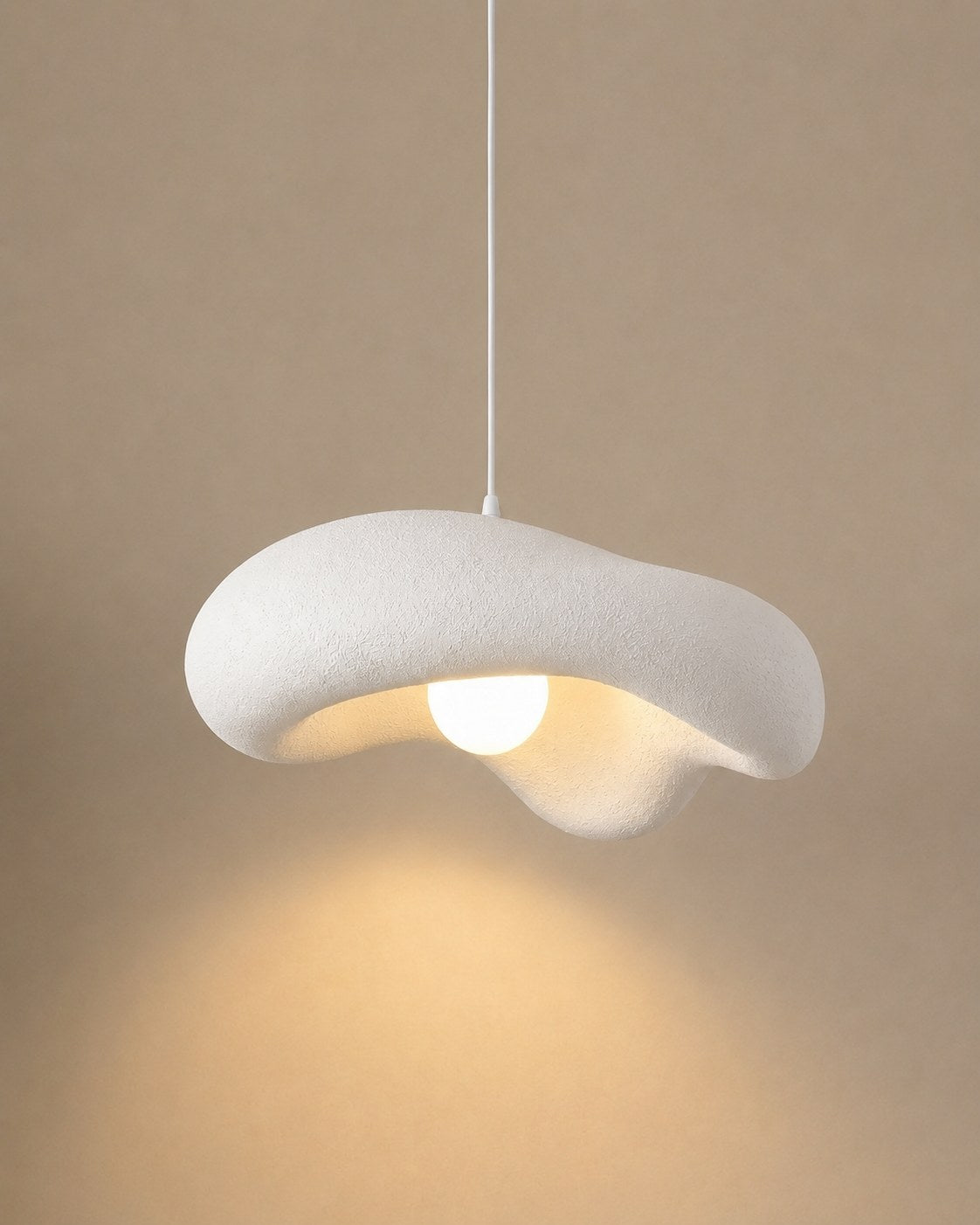 Maison Moya - Lampe suspendue Fleur de Prunier - Blanc Craie