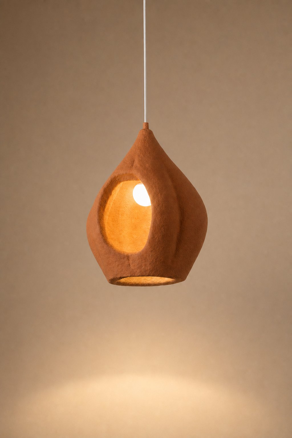 Maison Moya - goutte-plaster-pendant-lamp - Brun Argile