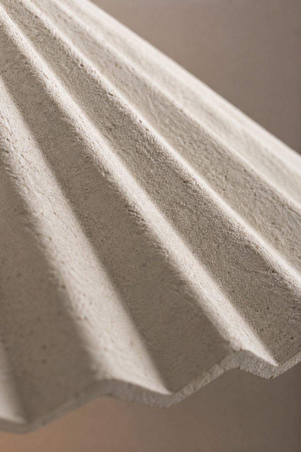 Maison Moya - Origami Pleated Plaster Pendant Lamp - closeup surface