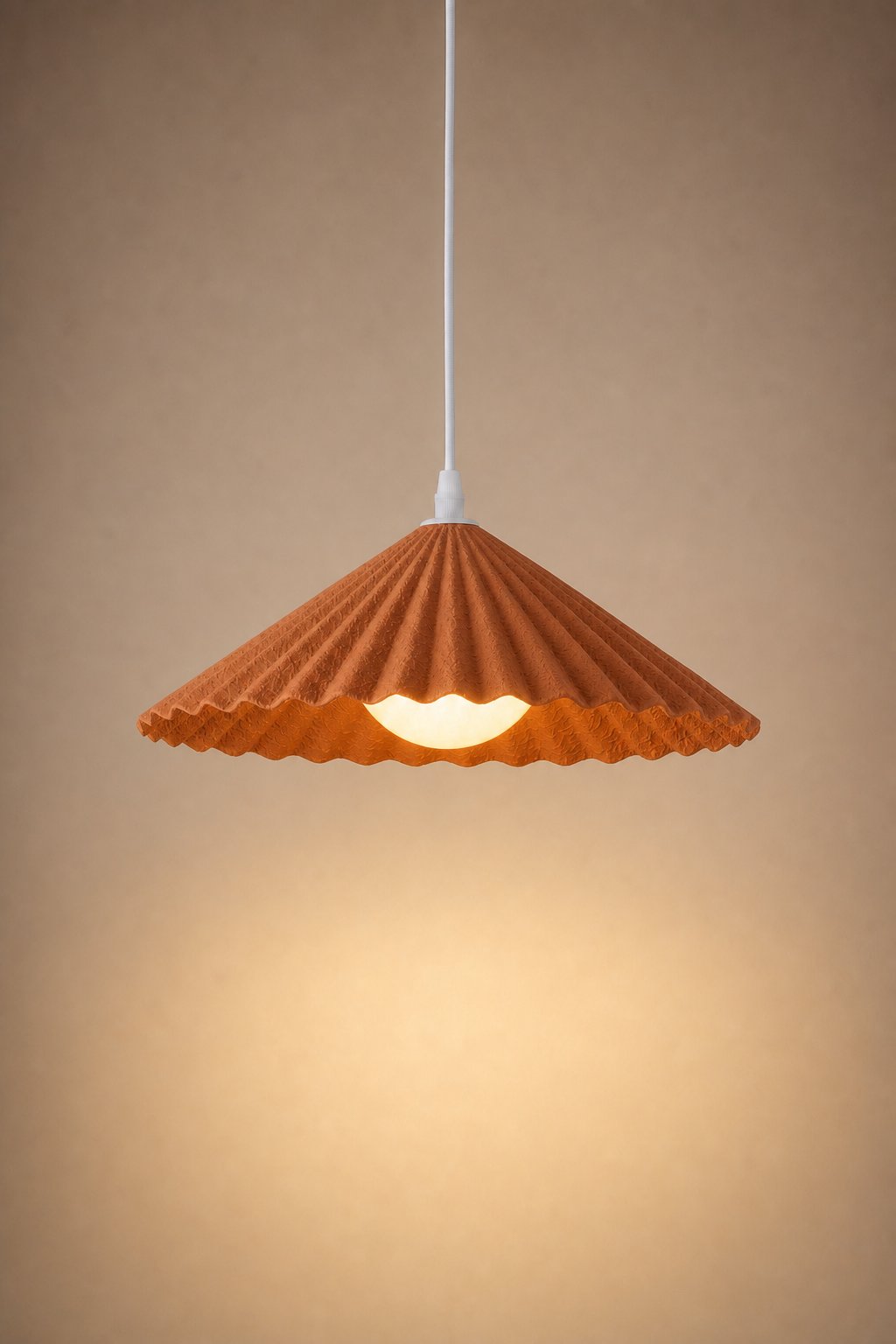 Maison Moya - origami-pleated-pendant-lamp - Brun Argile