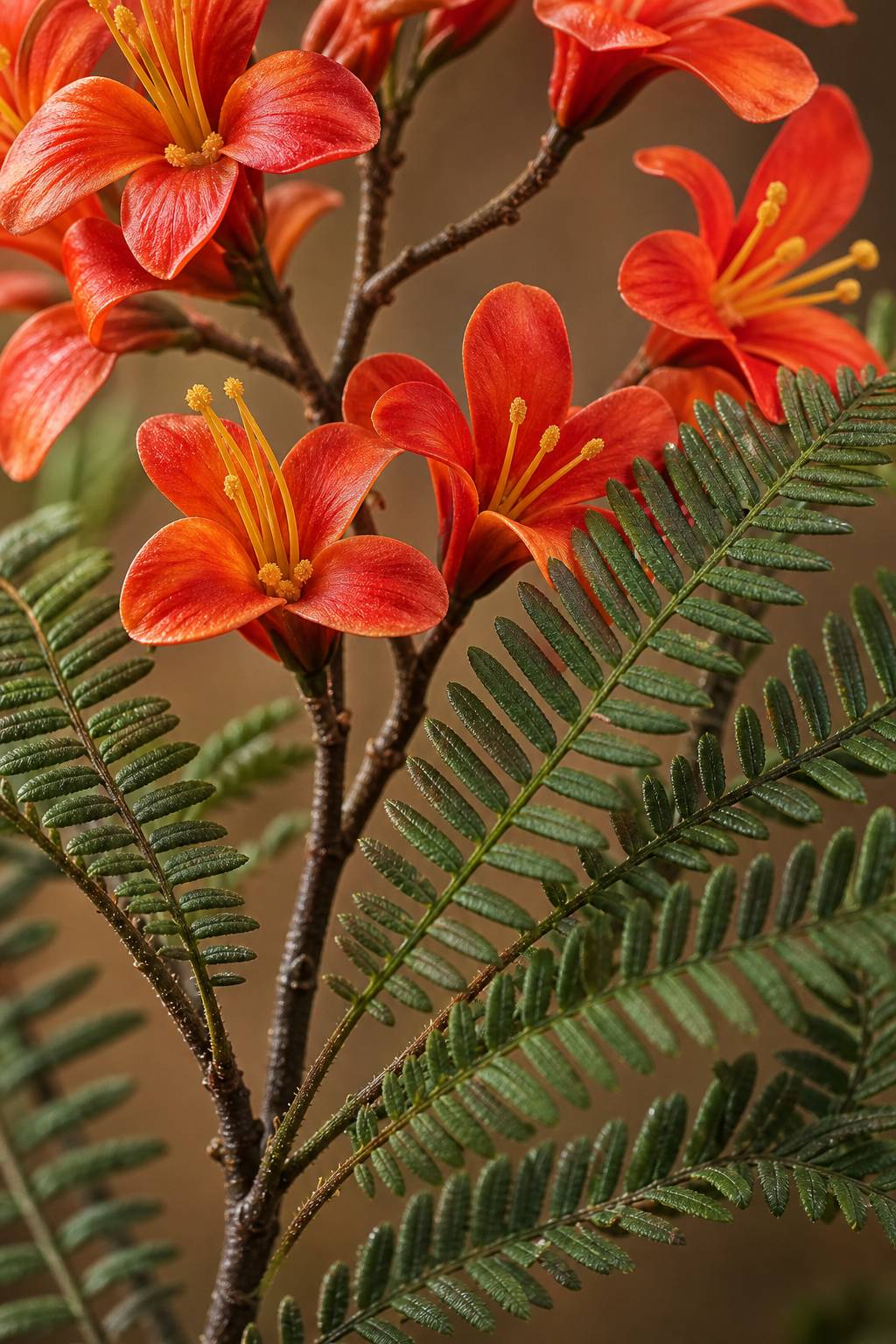Maison Moya - Royal Poinciana Flame Tree - closeup surface
