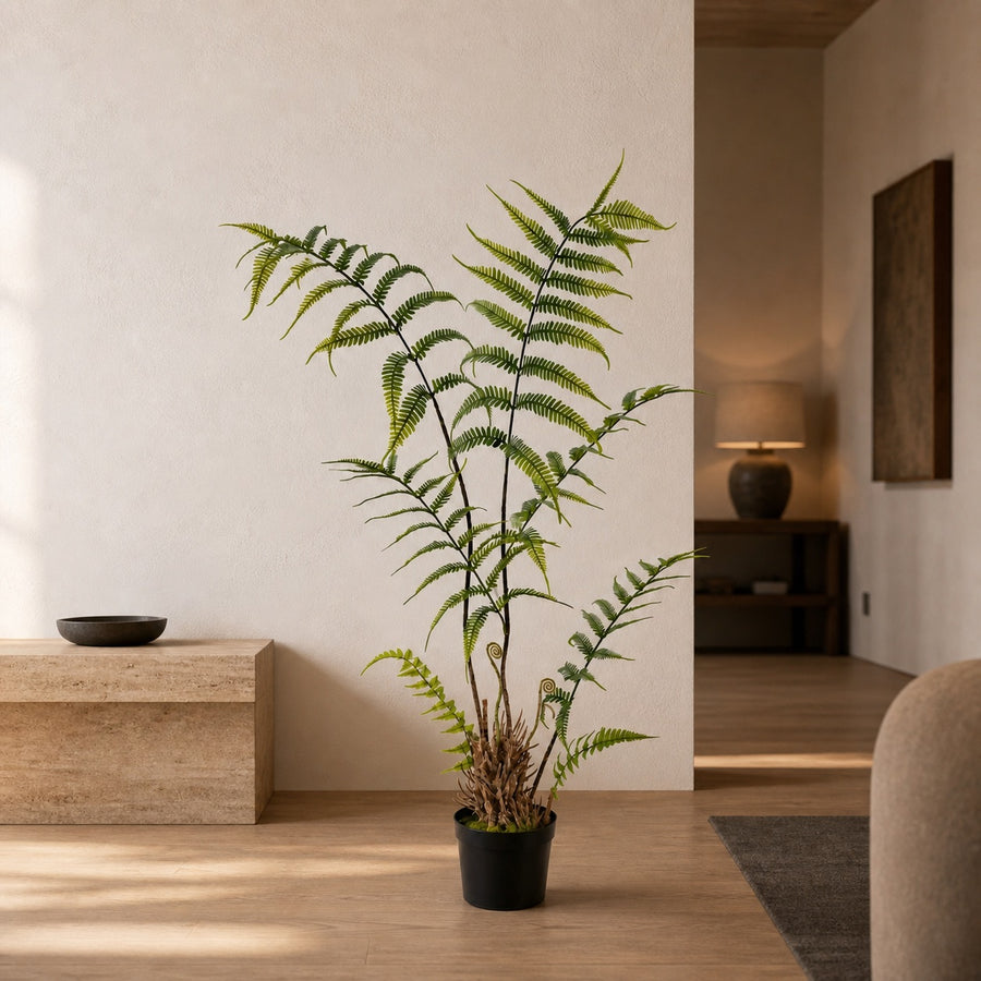Boston Fern Lush Faux Hanging Plant