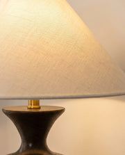 Maison Moya - Sablier Turned Wood Table Lamp - 03 closeup-top