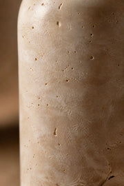 Maison Moya - Travertin Dôme Atollo Travertine Table Lamp - closeup surface