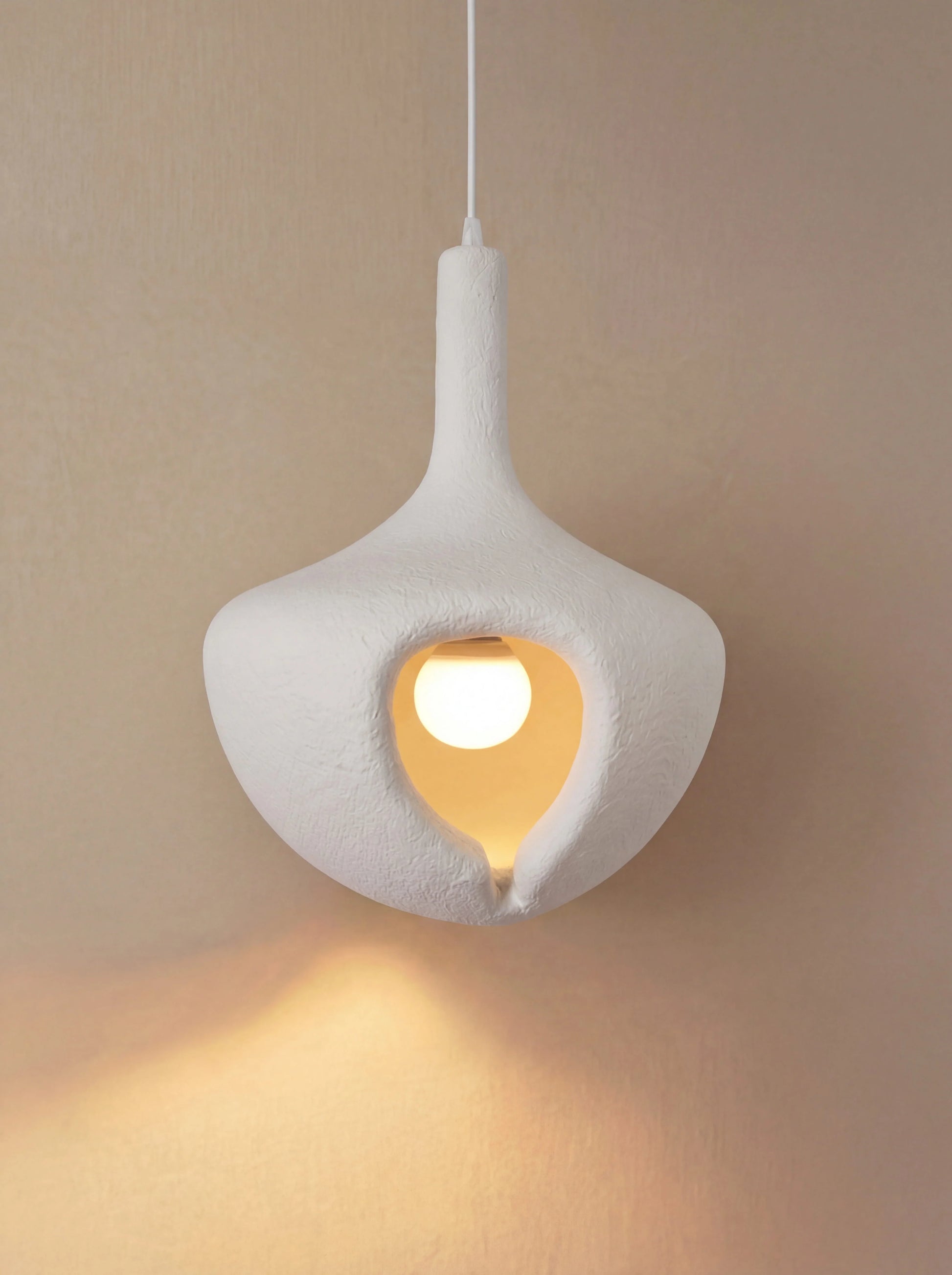 Vase Ceramic Bell Pendant Lamp detail view - Maison Moya distinctive pendant lamp