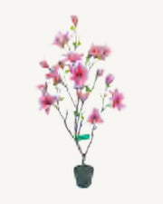 Aix Artificial Blossom Tree, Pink, full product studio view in the included nursery pot