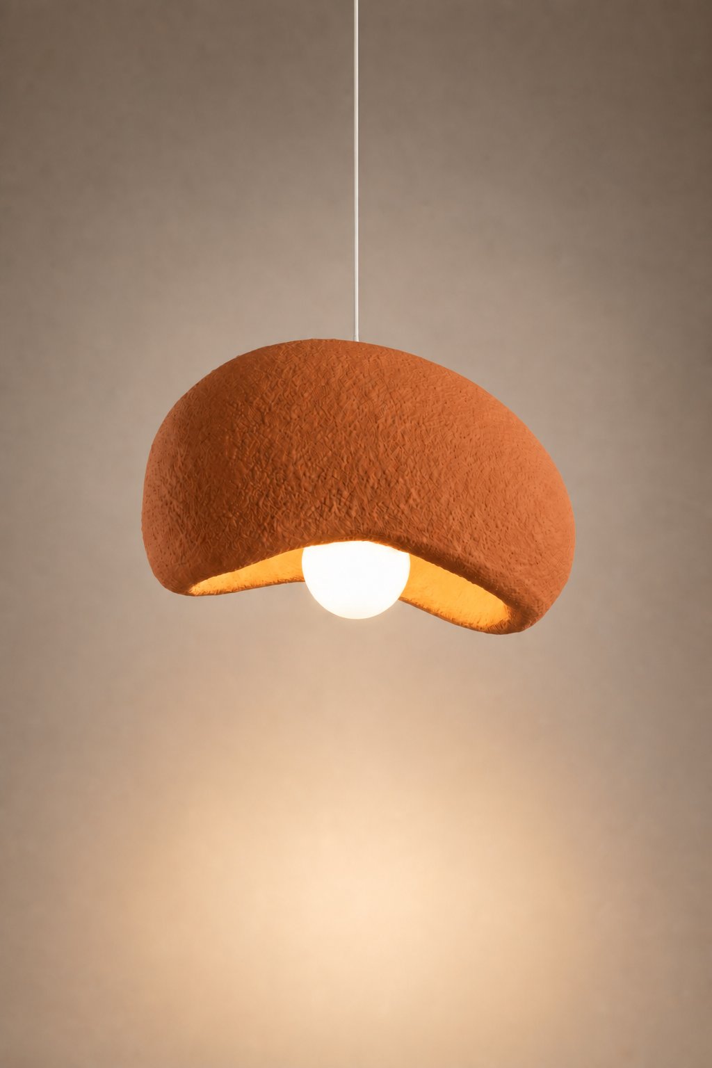 Maison Moya - alba-frosted-globe-pendant - Brun Argile