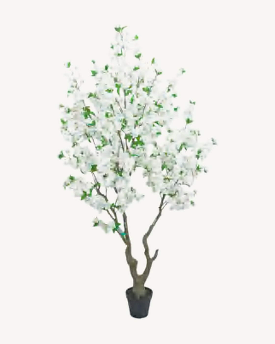 Aosta Artificial Blossom Tree, full product studio view in the included nursery pot