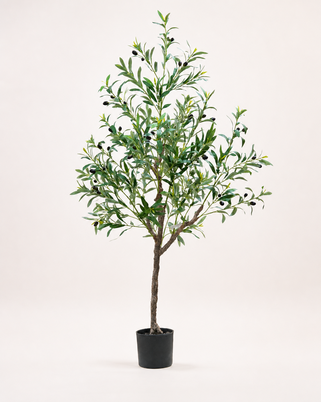 Arezzo Artificial Olive Tree, full product studio view in the included nursery pot