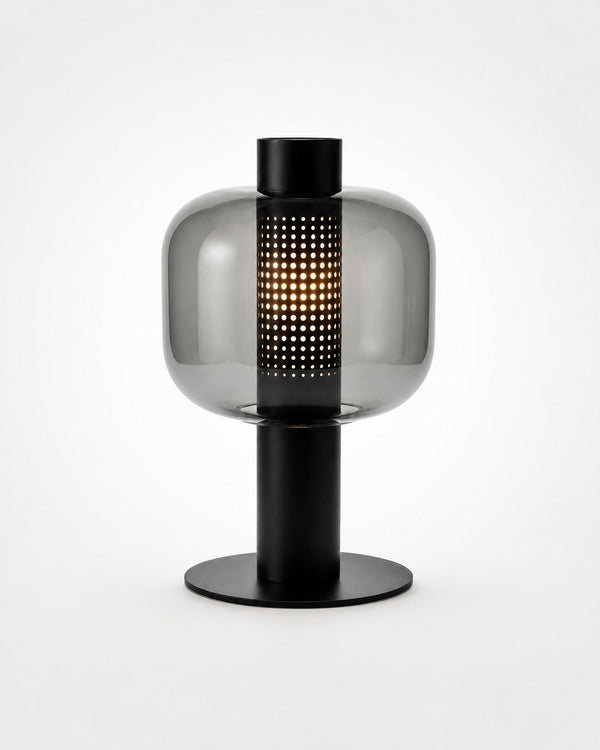 Cage Caned Glass Globe Table Lamp