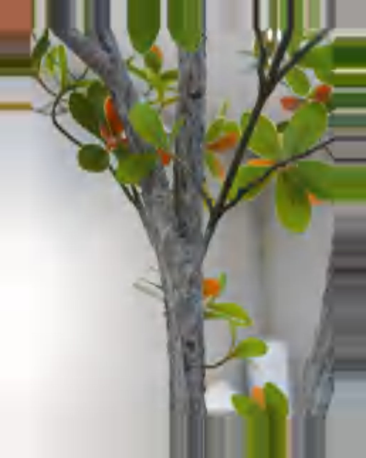Amandier Island Leaf Tree — close-up detail 1, artificial island leaf tree
