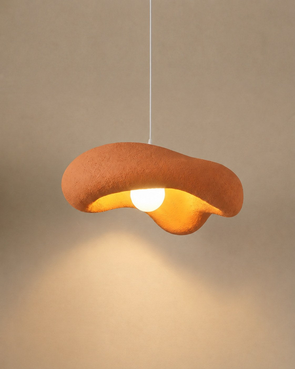 Maison Moya - Lampe suspendue Fleur de Prunier - Brun Argile