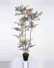 Sole Nandina Plant — studio packshot, artificial nandina plant