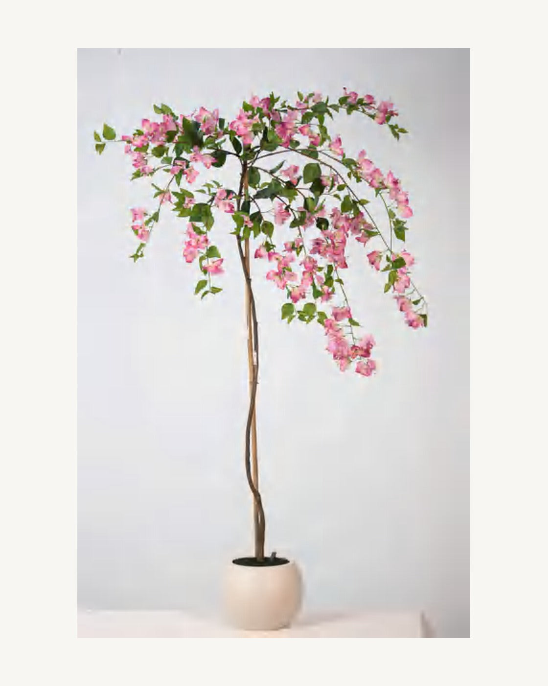 Noto Artificial Bougainvillea Tree, full product studio view in the included nursery pot