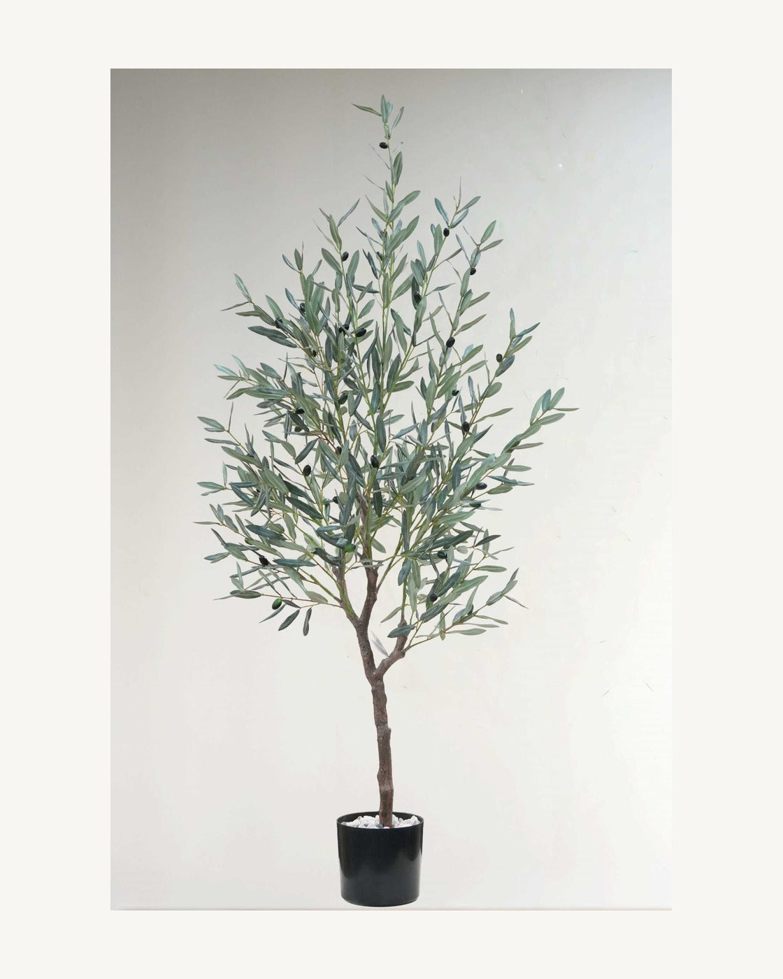 Taormina Artificial Olive Tree, full product studio view in the included nursery pot