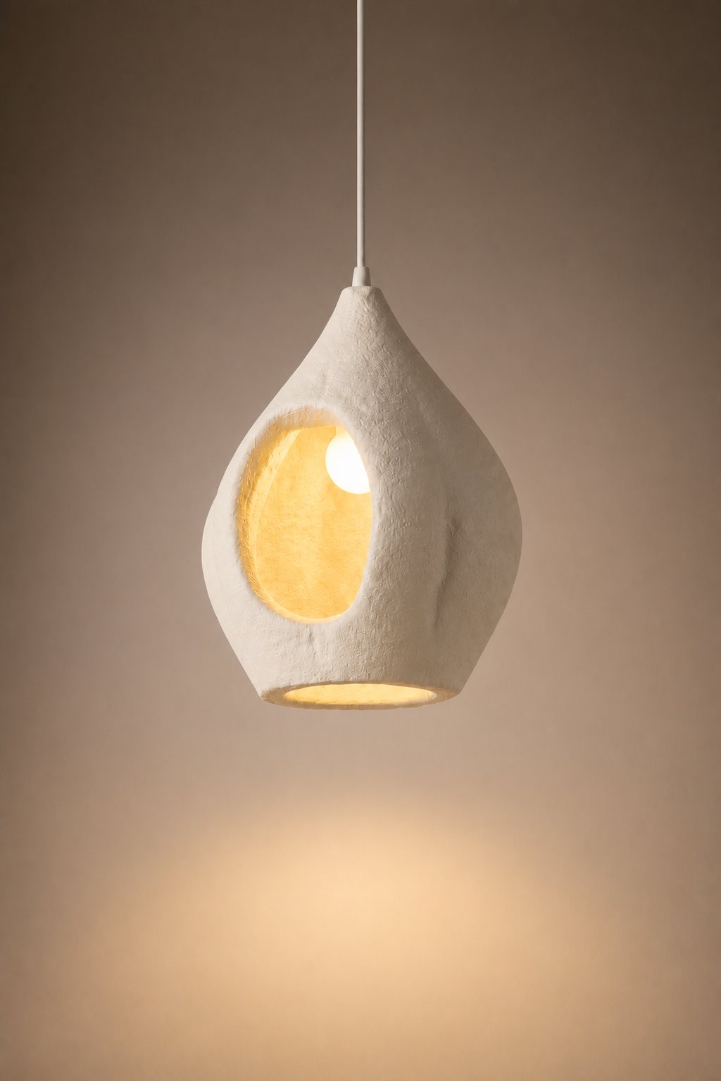 Maison Moya - Torch Sculptural Teardrop Pendant Lamp - Blanc Craie
