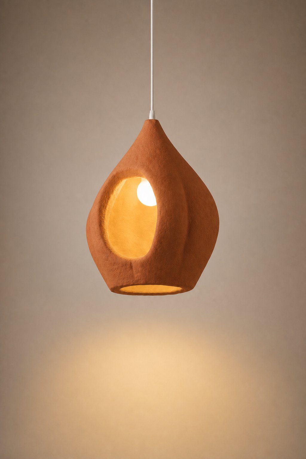 Maison Moya - torch-linear-chandelier - Brun Argile