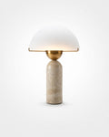 Travertin Dôme Atollo Travertine Table Lamp