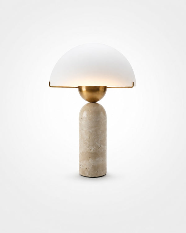 Travertin Dôme Atollo Travertine Table Lamp