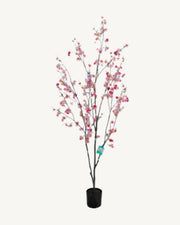 Volterra Artificial Blossom Tree, Pink, full product studio view in the included nursery pot