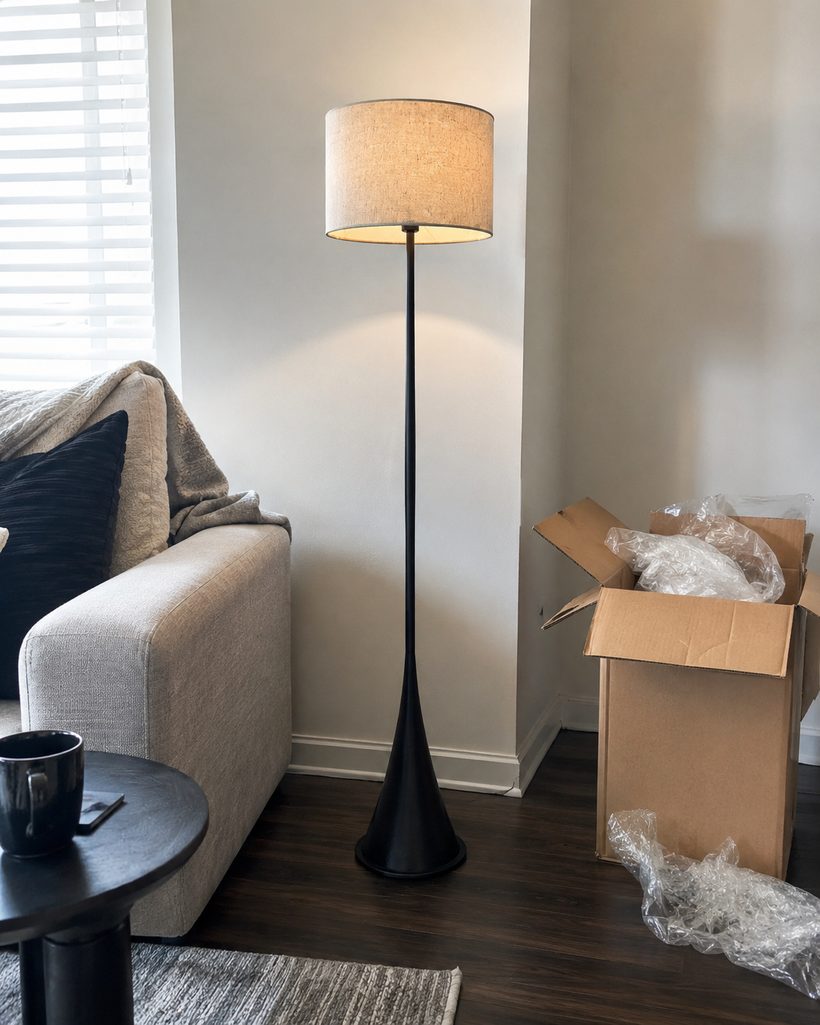 Foyer Terracotta Sculptural Floor Lamp customer photo