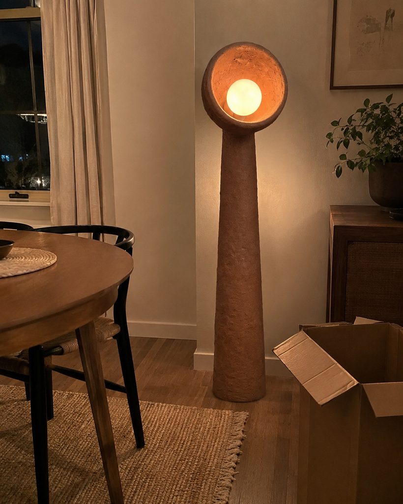 Foyer Terracotta Sculptural Floor Lamp customer photo