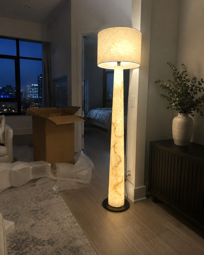Foyer Terracotta Sculptural Floor Lamp customer photo
