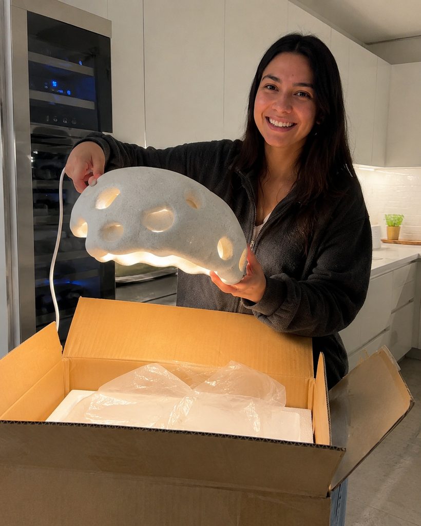 Nid d'Abeille Honeycomb Pendant Lamp customer photo