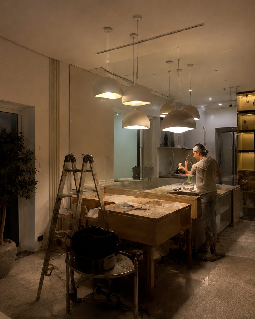 Nid d'Abeille Honeycomb Pendant Lamp customer photo