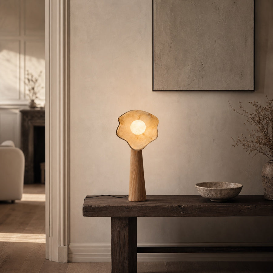 Lune Suspendue Mini Sculpted Disc Table Lamp