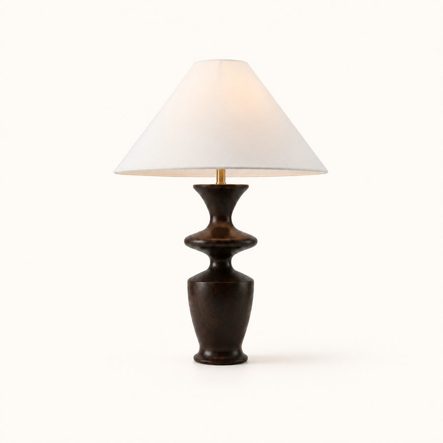 Sablier Turned Wood Table Lamp