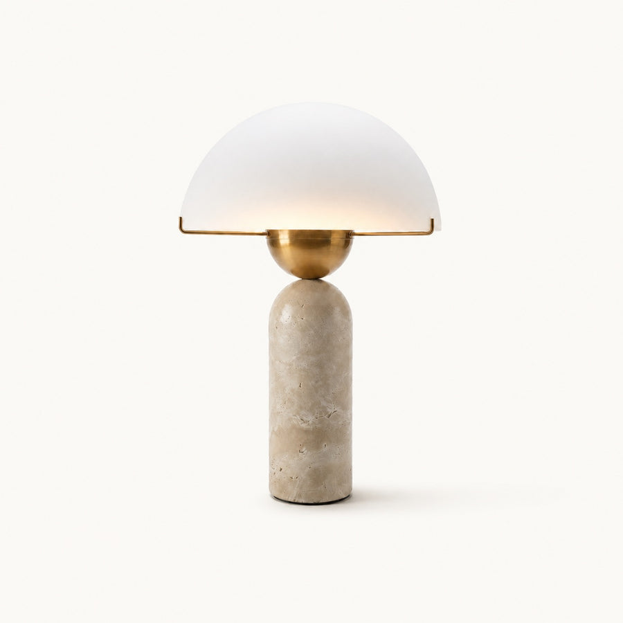 Travertin Dôme Atollo Travertine Table Lamp