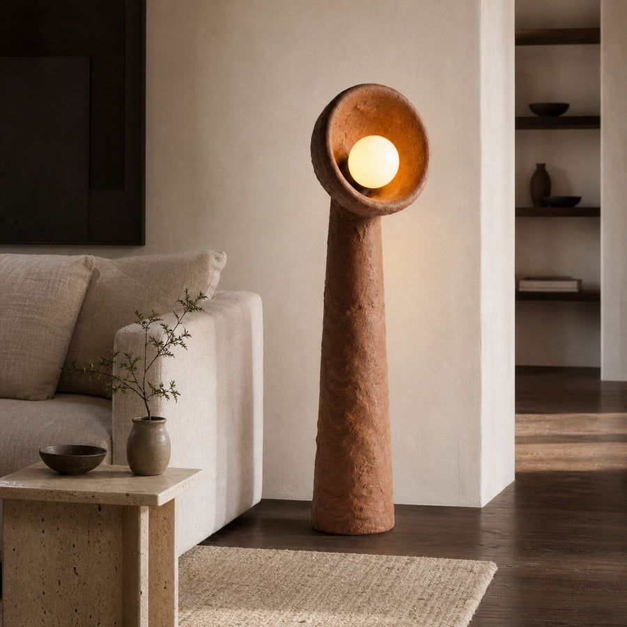 Lampadaire en terre cuite Foyer